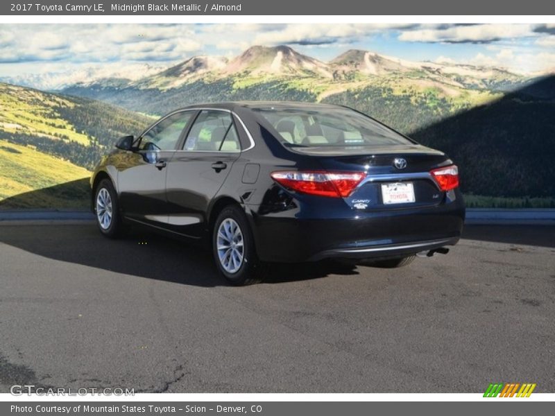 Midnight Black Metallic / Almond 2017 Toyota Camry LE