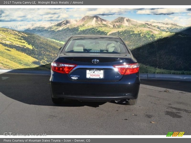 Midnight Black Metallic / Almond 2017 Toyota Camry LE