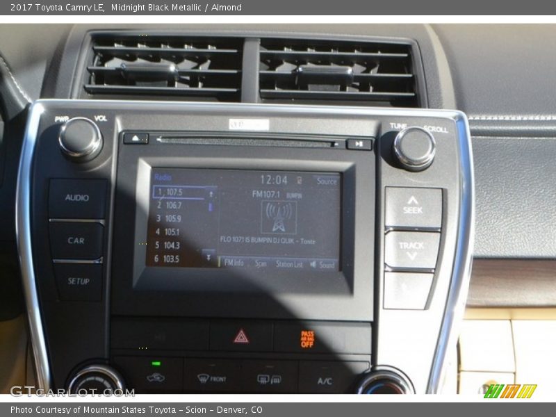 Midnight Black Metallic / Almond 2017 Toyota Camry LE