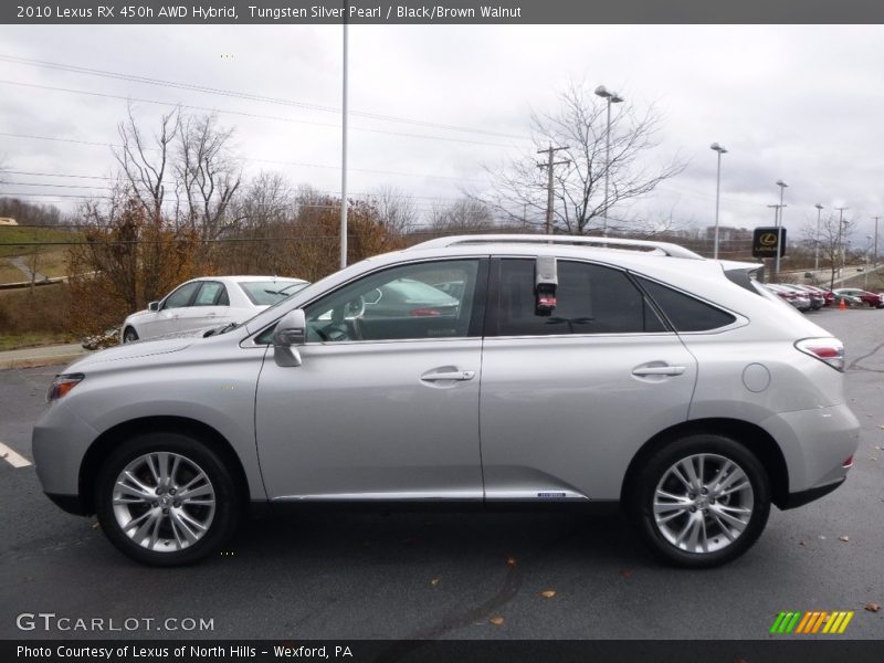 Tungsten Silver Pearl / Black/Brown Walnut 2010 Lexus RX 450h AWD Hybrid