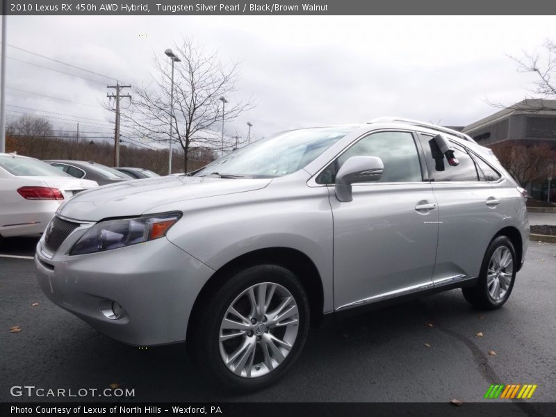 Tungsten Silver Pearl / Black/Brown Walnut 2010 Lexus RX 450h AWD Hybrid