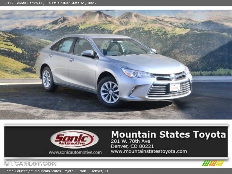 Celestial Silver Metallic / Black 2017 Toyota Camry LE