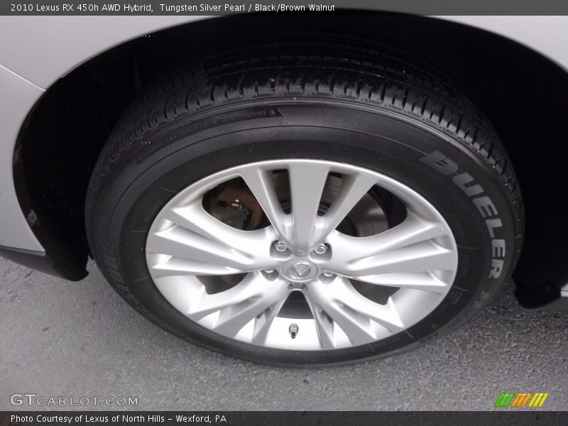 Tungsten Silver Pearl / Black/Brown Walnut 2010 Lexus RX 450h AWD Hybrid