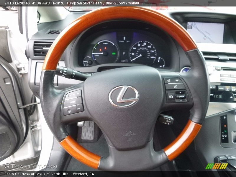 Tungsten Silver Pearl / Black/Brown Walnut 2010 Lexus RX 450h AWD Hybrid