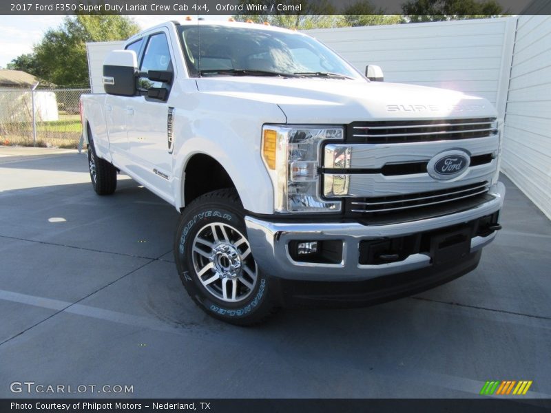 Oxford White / Camel 2017 Ford F350 Super Duty Lariat Crew Cab 4x4