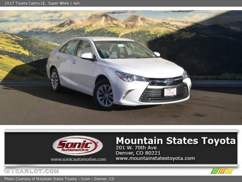 Super White / Ash 2017 Toyota Camry LE