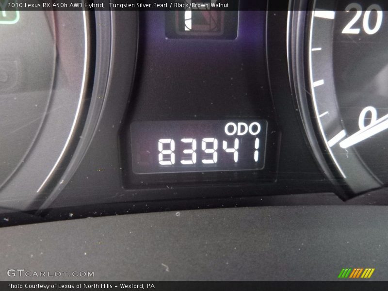 Tungsten Silver Pearl / Black/Brown Walnut 2010 Lexus RX 450h AWD Hybrid