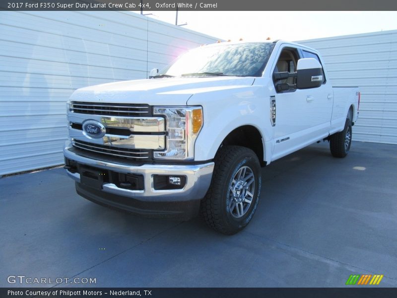 Oxford White / Camel 2017 Ford F350 Super Duty Lariat Crew Cab 4x4