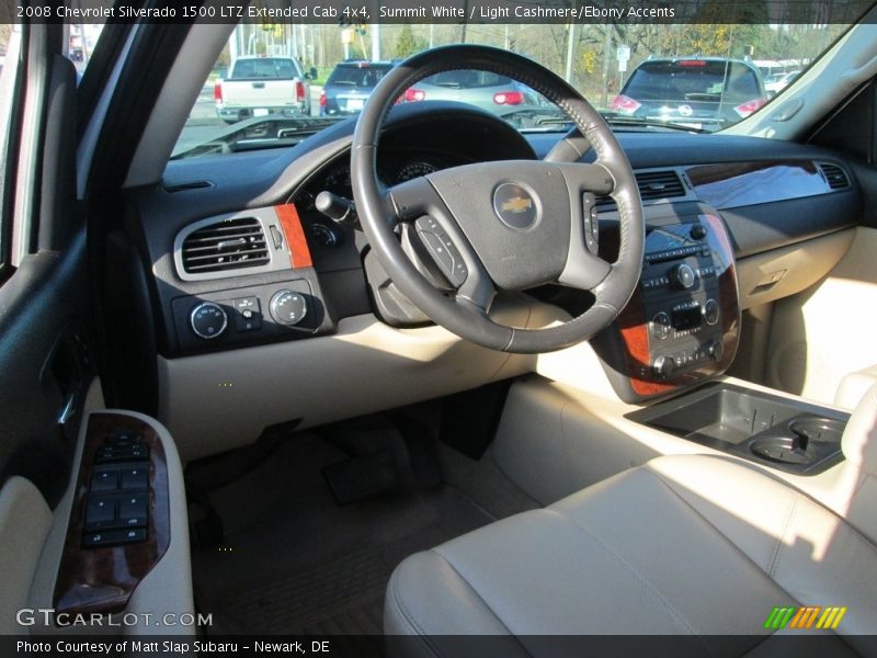 Summit White / Light Cashmere/Ebony Accents 2008 Chevrolet Silverado 1500 LTZ Extended Cab 4x4