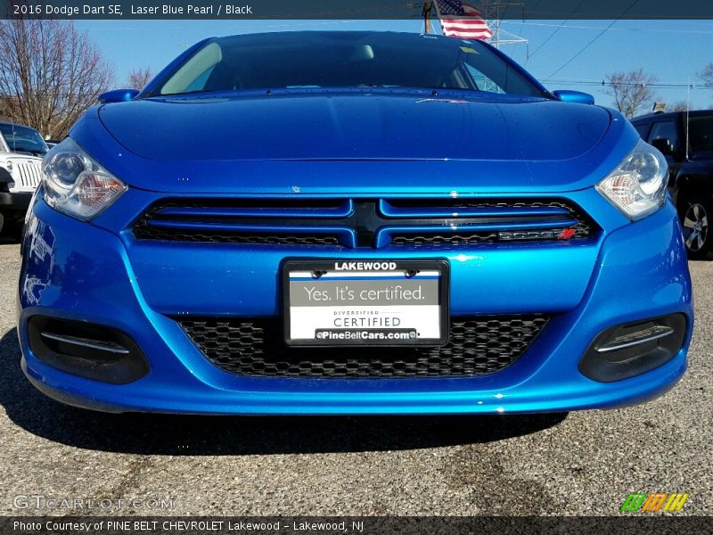 Laser Blue Pearl / Black 2016 Dodge Dart SE