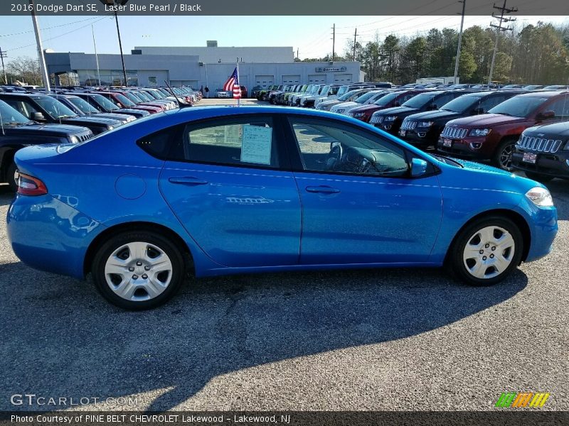 Laser Blue Pearl / Black 2016 Dodge Dart SE