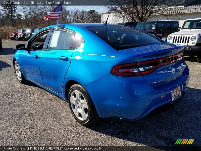 Laser Blue Pearl / Black 2016 Dodge Dart SE