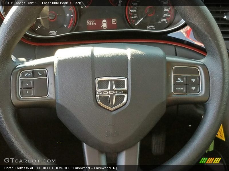 Laser Blue Pearl / Black 2016 Dodge Dart SE