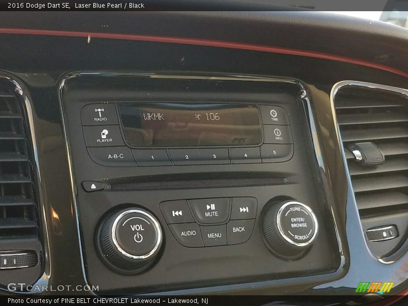 Laser Blue Pearl / Black 2016 Dodge Dart SE