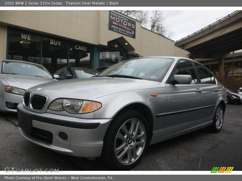 Titanium Silver Metallic / Black 2002 BMW 3 Series 330xi Sedan
