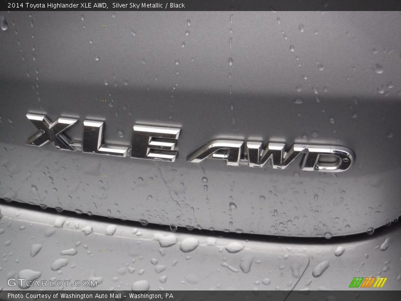 Silver Sky Metallic / Black 2014 Toyota Highlander XLE AWD