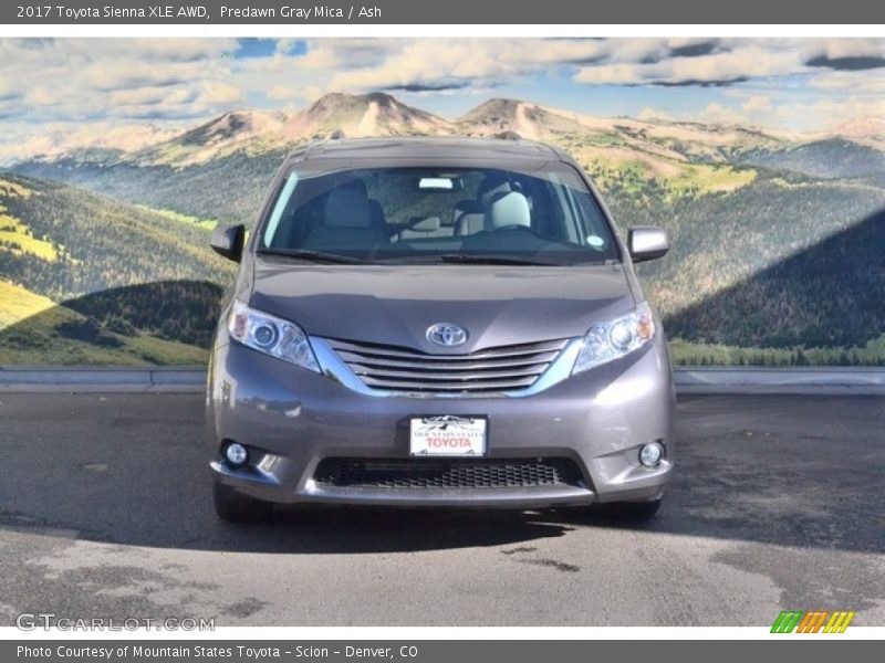 Predawn Gray Mica / Ash 2017 Toyota Sienna XLE AWD