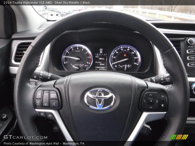 Silver Sky Metallic / Black 2014 Toyota Highlander XLE AWD