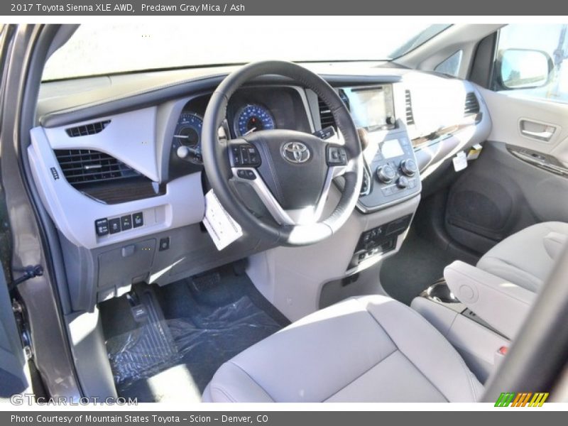 Predawn Gray Mica / Ash 2017 Toyota Sienna XLE AWD