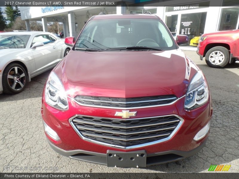 Siren Red Tintcoat / Jet Black 2017 Chevrolet Equinox LT AWD