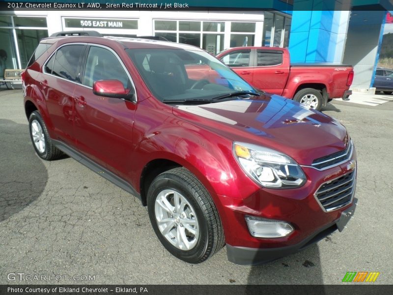 Siren Red Tintcoat / Jet Black 2017 Chevrolet Equinox LT AWD