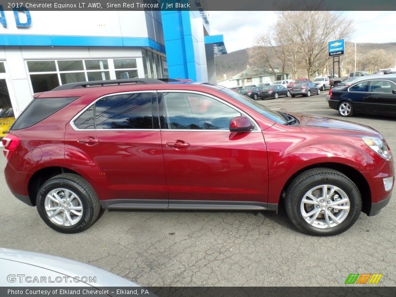 Siren Red Tintcoat / Jet Black 2017 Chevrolet Equinox LT AWD