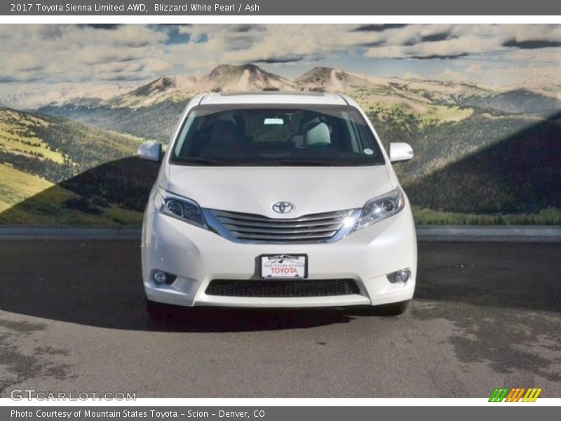 Blizzard White Pearl / Ash 2017 Toyota Sienna Limited AWD