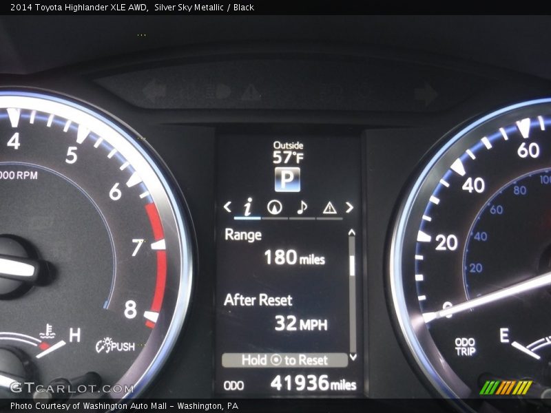 Silver Sky Metallic / Black 2014 Toyota Highlander XLE AWD