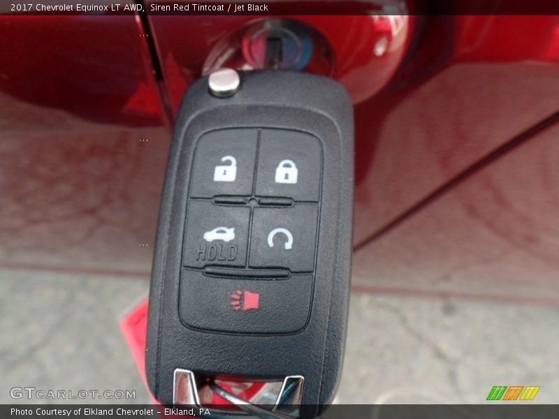 Siren Red Tintcoat / Jet Black 2017 Chevrolet Equinox LT AWD