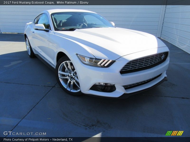 White Platinum / Ebony 2017 Ford Mustang Ecoboost Coupe