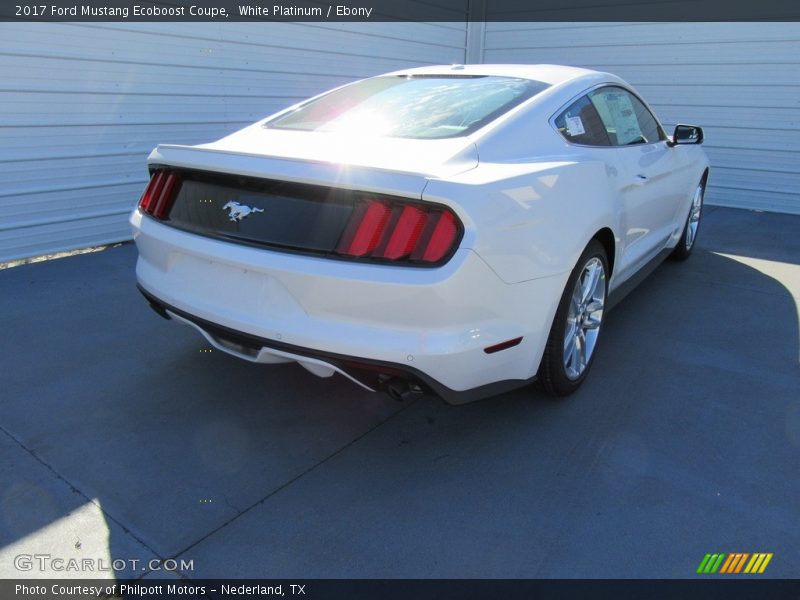 White Platinum / Ebony 2017 Ford Mustang Ecoboost Coupe