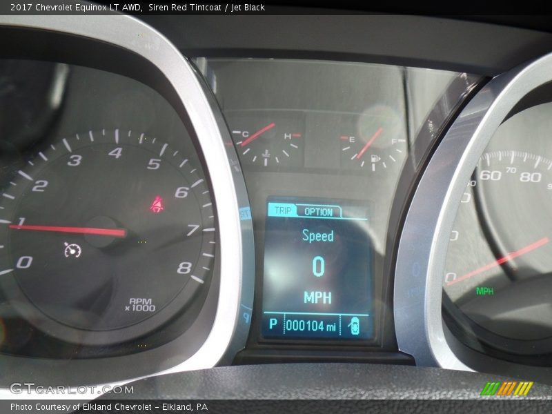 Siren Red Tintcoat / Jet Black 2017 Chevrolet Equinox LT AWD