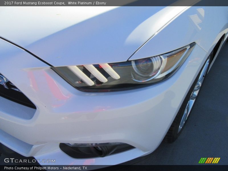 White Platinum / Ebony 2017 Ford Mustang Ecoboost Coupe