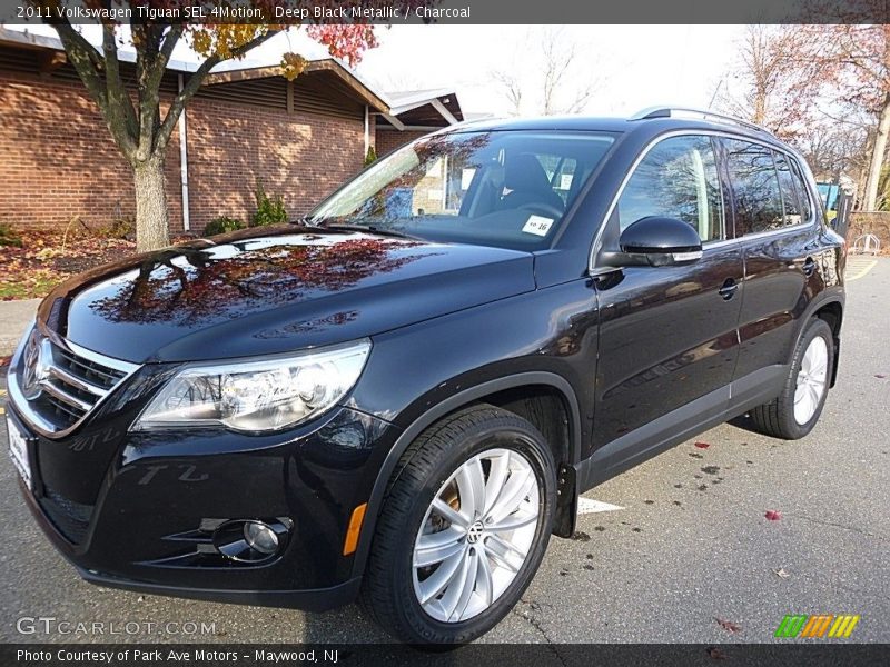 Deep Black Metallic / Charcoal 2011 Volkswagen Tiguan SEL 4Motion