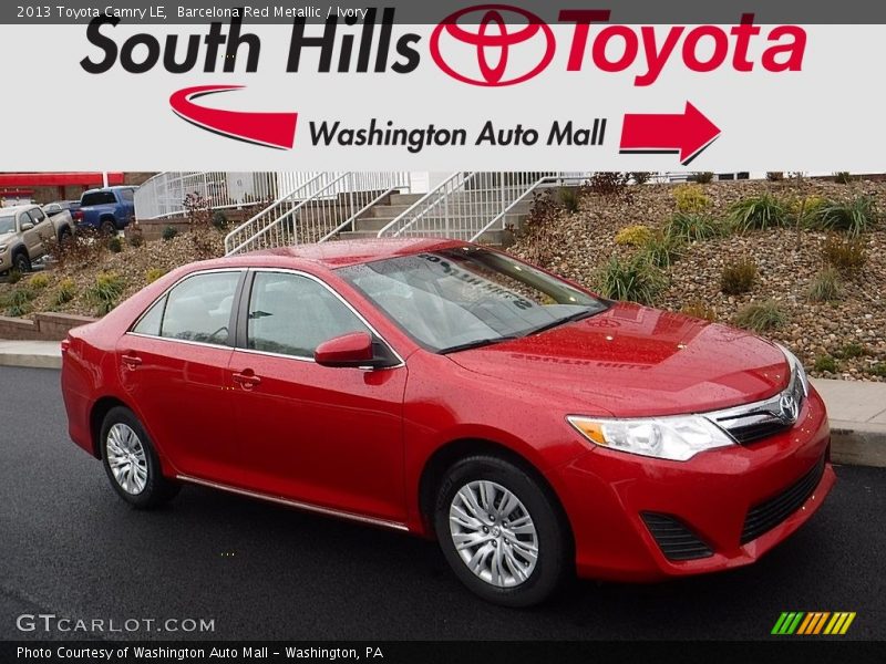Barcelona Red Metallic / Ivory 2013 Toyota Camry LE