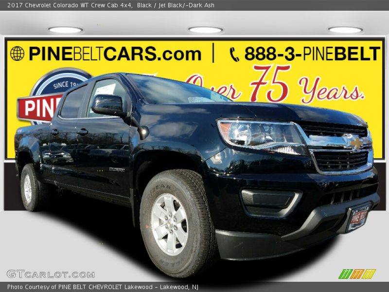 Black / Jet Black/­Dark Ash 2017 Chevrolet Colorado WT Crew Cab 4x4