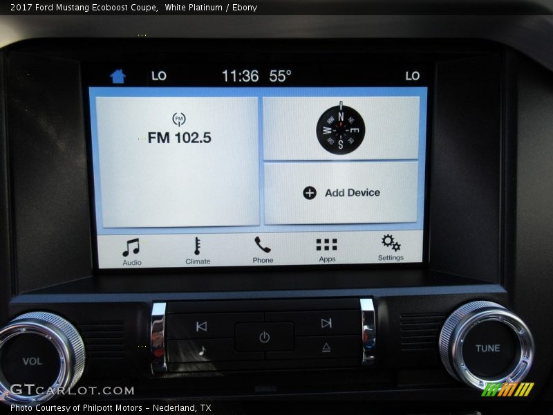 White Platinum / Ebony 2017 Ford Mustang Ecoboost Coupe