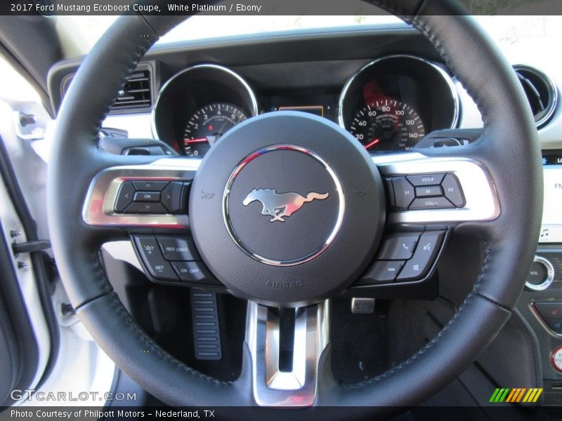 White Platinum / Ebony 2017 Ford Mustang Ecoboost Coupe