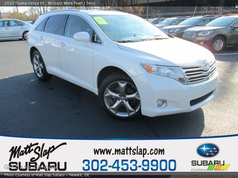 Blizzard White Pearl / Ivory 2010 Toyota Venza V6