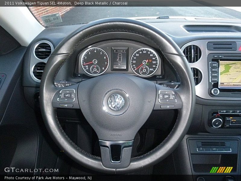 Deep Black Metallic / Charcoal 2011 Volkswagen Tiguan SEL 4Motion