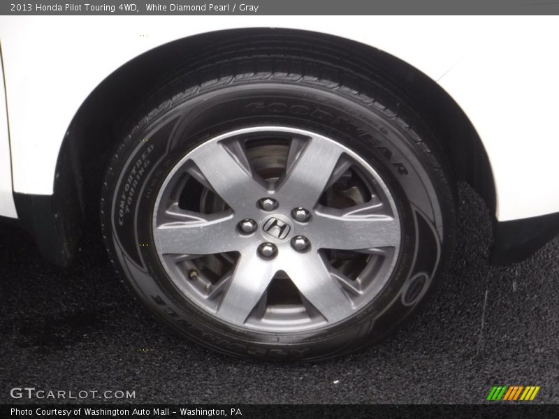 White Diamond Pearl / Gray 2013 Honda Pilot Touring 4WD