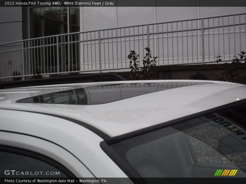 White Diamond Pearl / Gray 2013 Honda Pilot Touring 4WD