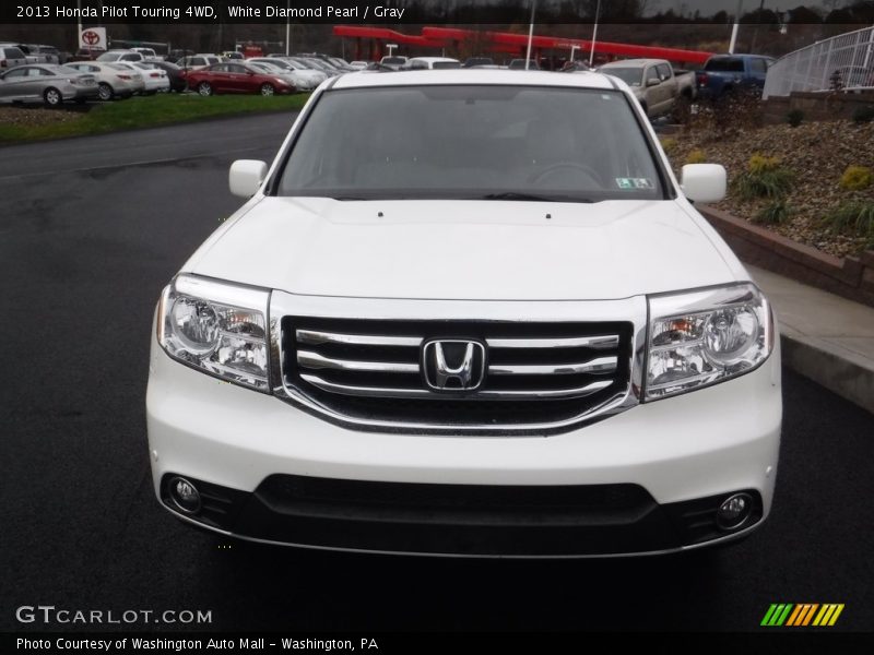 White Diamond Pearl / Gray 2013 Honda Pilot Touring 4WD