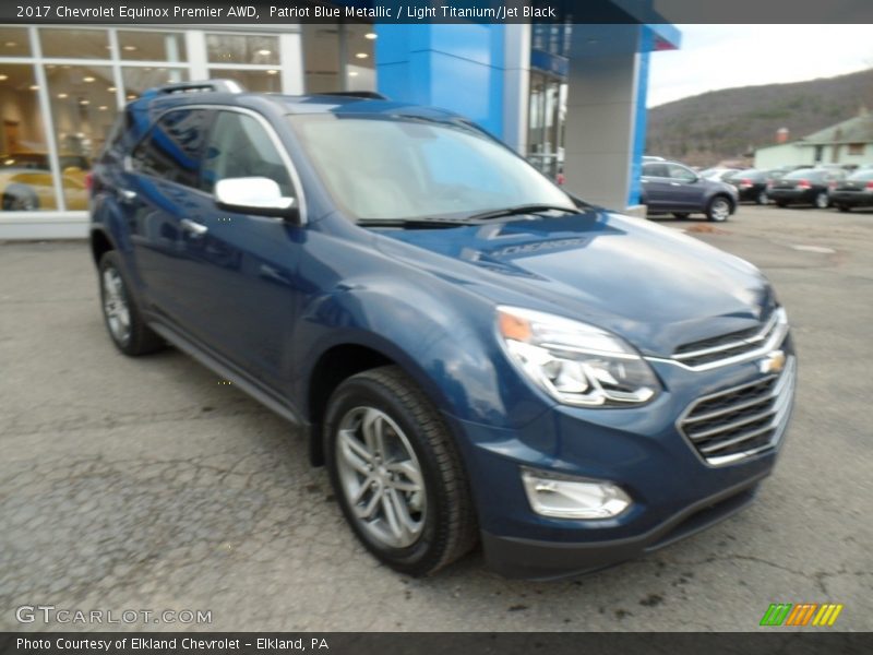 Patriot Blue Metallic / Light Titanium/Jet Black 2017 Chevrolet Equinox Premier AWD