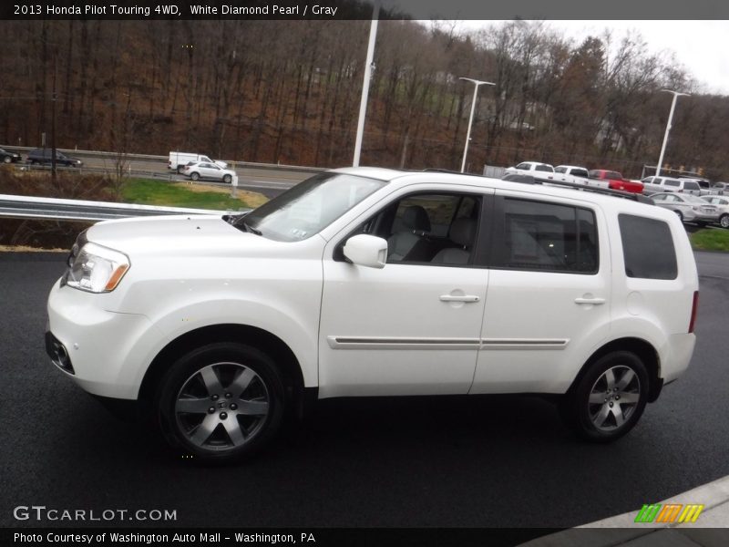 White Diamond Pearl / Gray 2013 Honda Pilot Touring 4WD