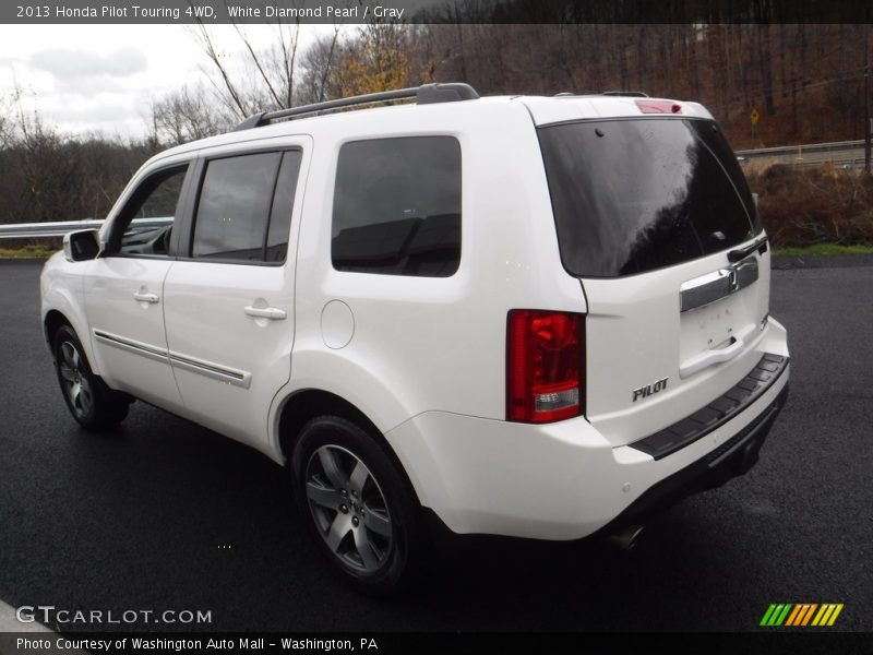 White Diamond Pearl / Gray 2013 Honda Pilot Touring 4WD