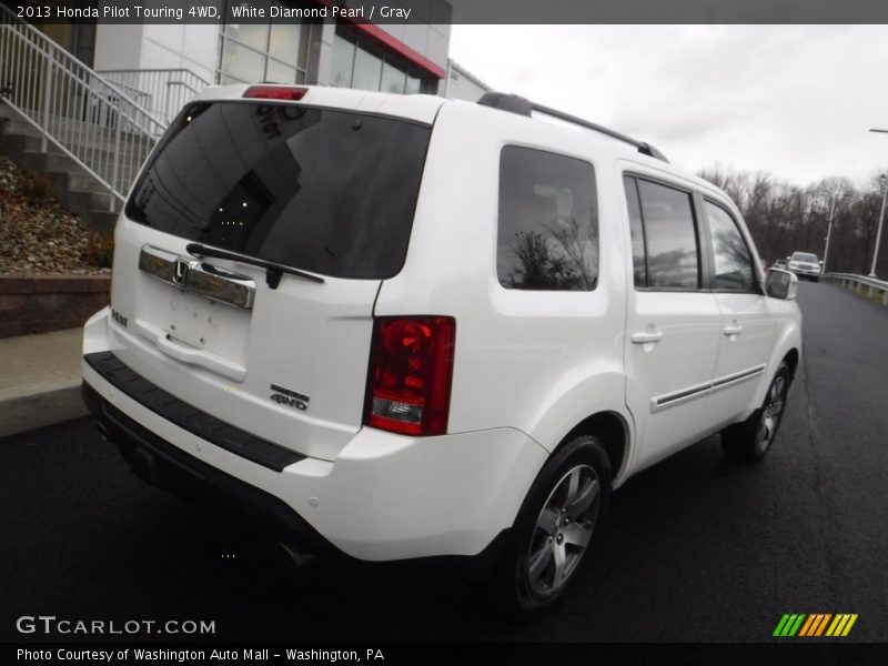 White Diamond Pearl / Gray 2013 Honda Pilot Touring 4WD