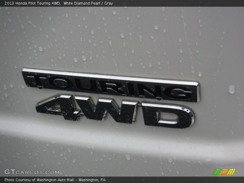 White Diamond Pearl / Gray 2013 Honda Pilot Touring 4WD