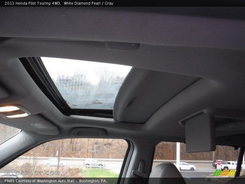 White Diamond Pearl / Gray 2013 Honda Pilot Touring 4WD