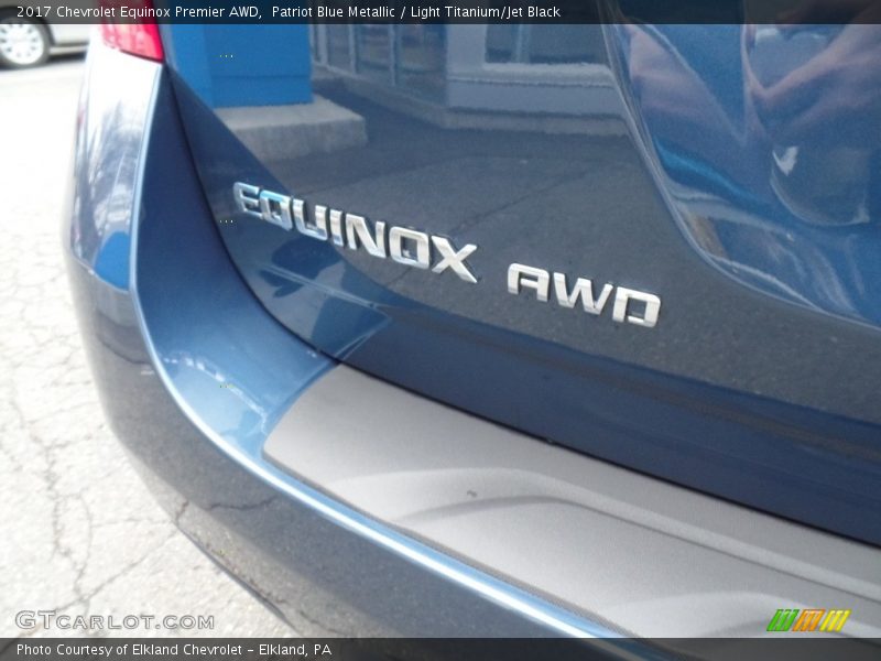 Patriot Blue Metallic / Light Titanium/Jet Black 2017 Chevrolet Equinox Premier AWD
